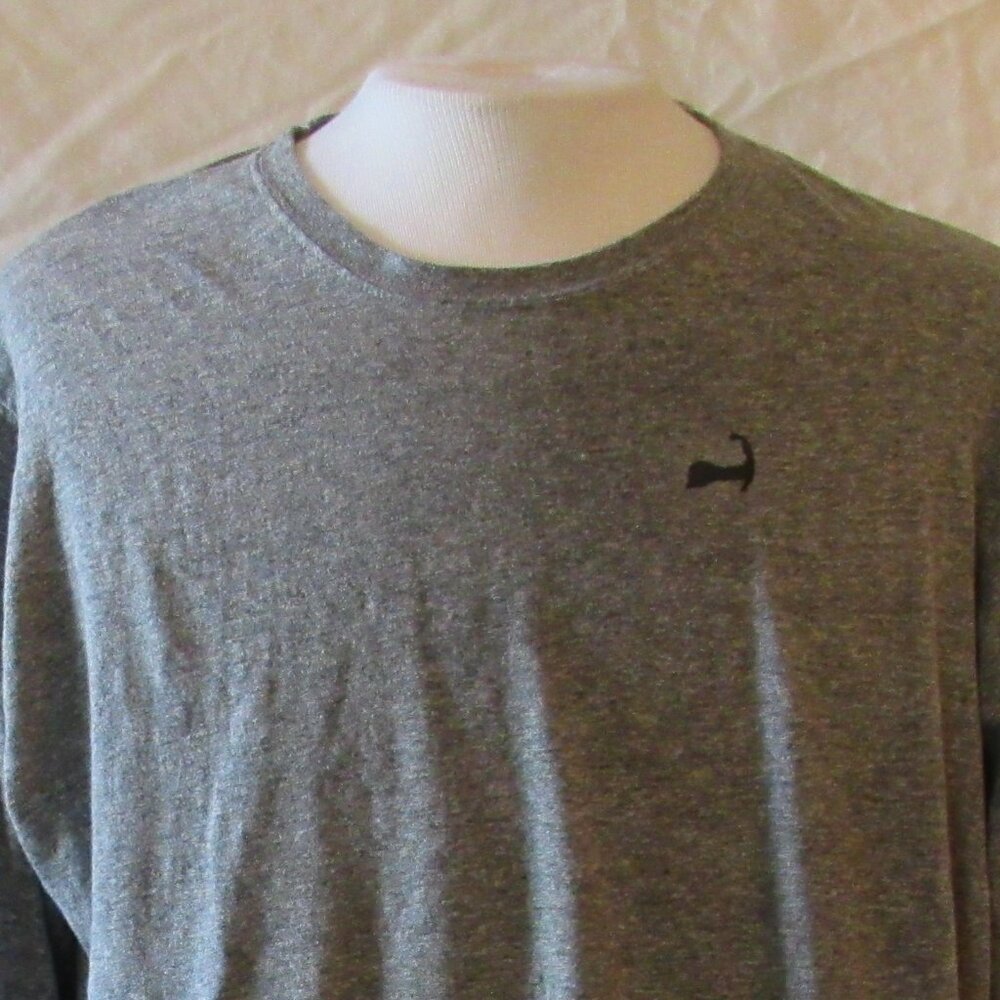 Vintage Cuffy's of Cape Cod Gray Long-Sleeve T-Shirt Size XL Cotton Blend EUC